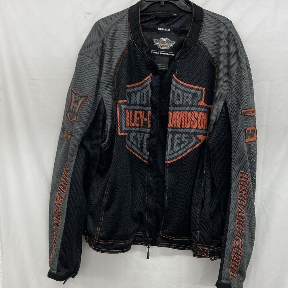 Harley-Davidson Men's Mesh Jacket 2XL – Black/Gray/Orange